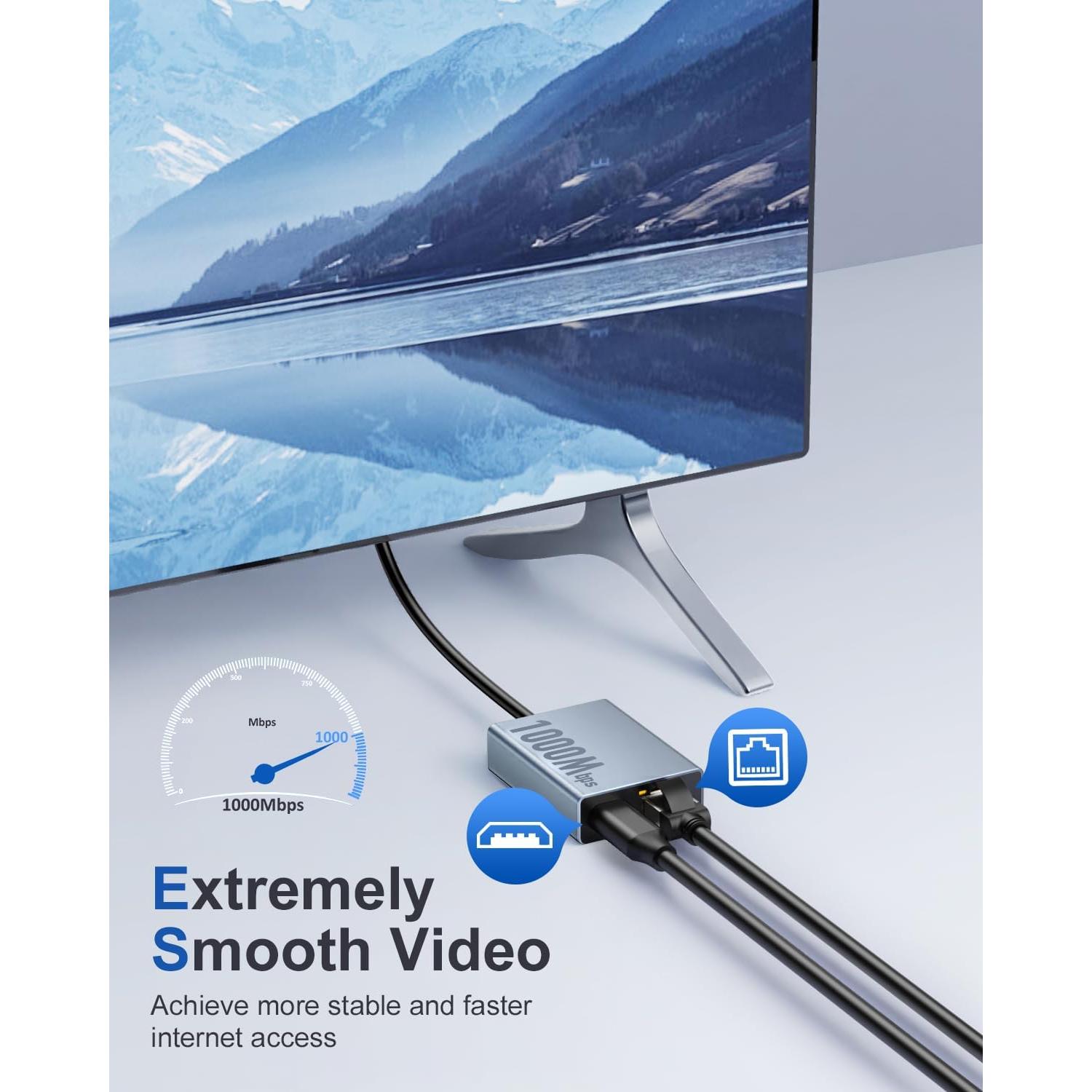 Adaptador Ethernet ZEXMTE 1000 Mbps para Fire TV Stick