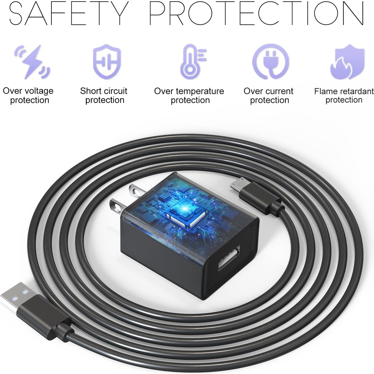 Cable de Alimentación Micro USB 5V Pinkind 1.46m para Roku