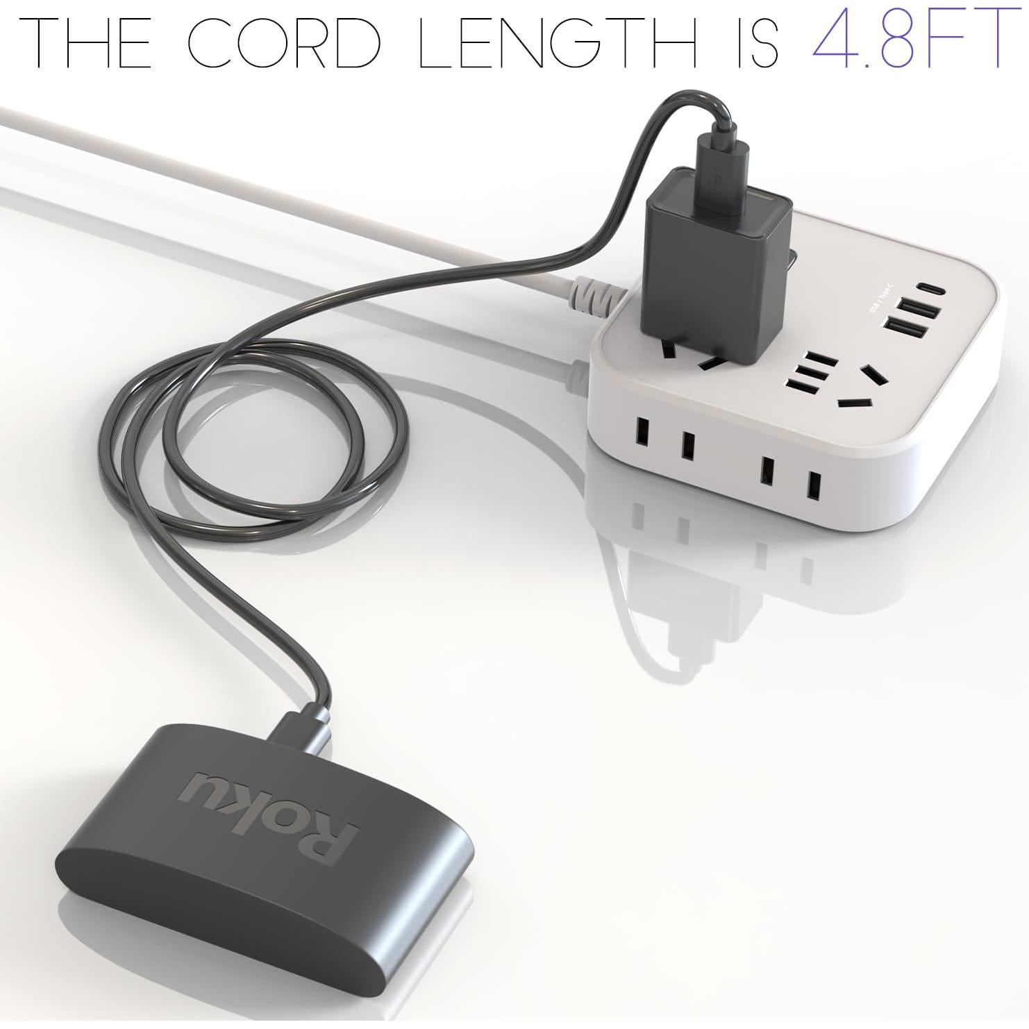 Cable de Alimentación Micro USB 5V Pinkind 1.46m para Roku