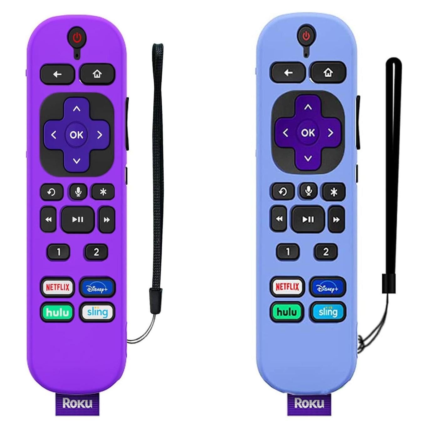 Funda de Control Remoto Roku Voice Remote Pro 2021 - 2 Piezas Brillantes