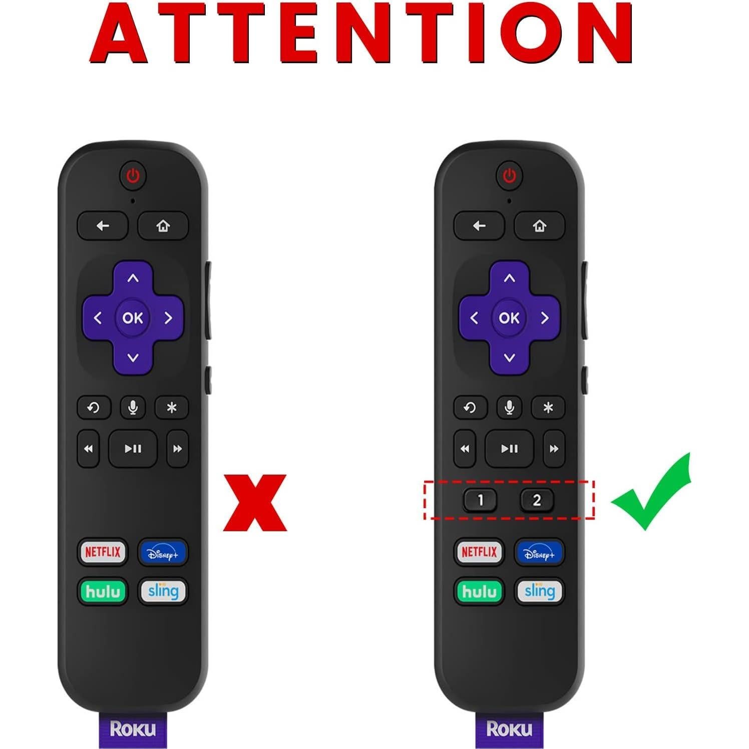 Funda de Control Remoto Roku Voice Remote Pro 2021 - 2 Piezas Brillantes