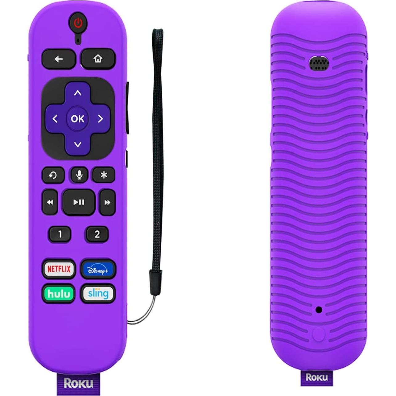 Funda de Control Remoto Roku Voice Remote Pro 2021 - 2 Piezas Brillantes