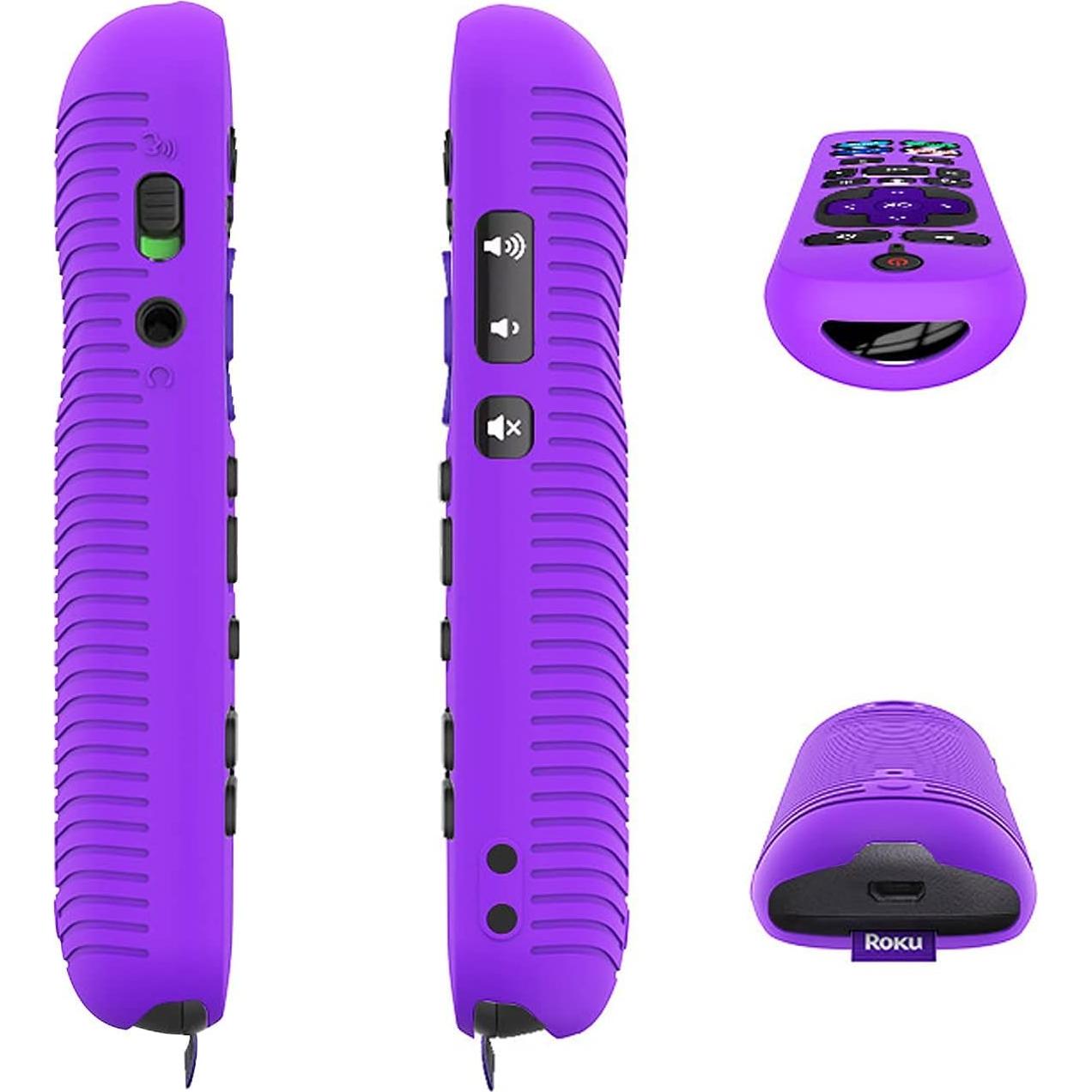 Funda de Control Remoto Roku Voice Remote Pro 2021 - 2 Piezas Brillantes