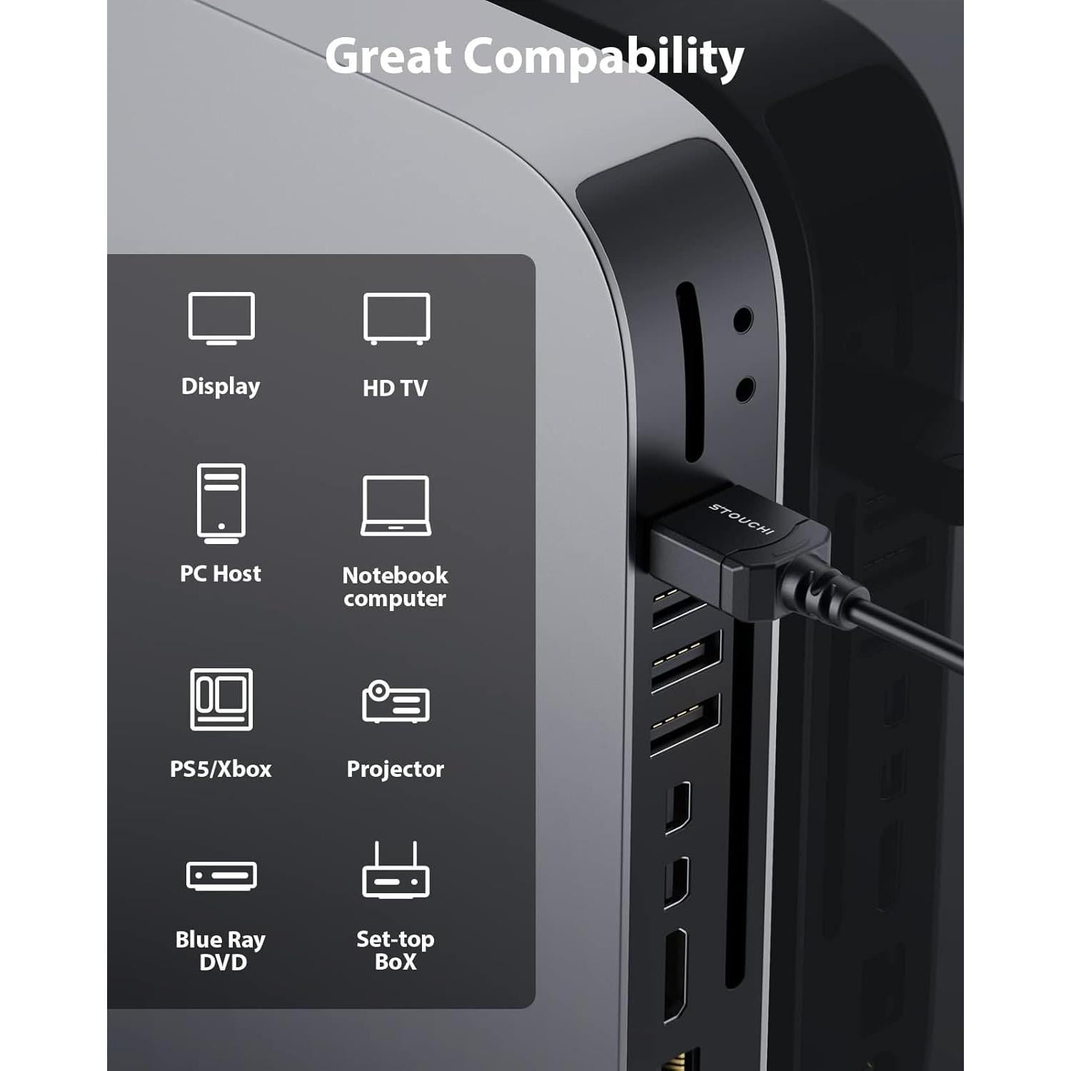 Cable HDMI Ultra Delgado Stouchi 1.5m 8K 48Gbps eARC HDR