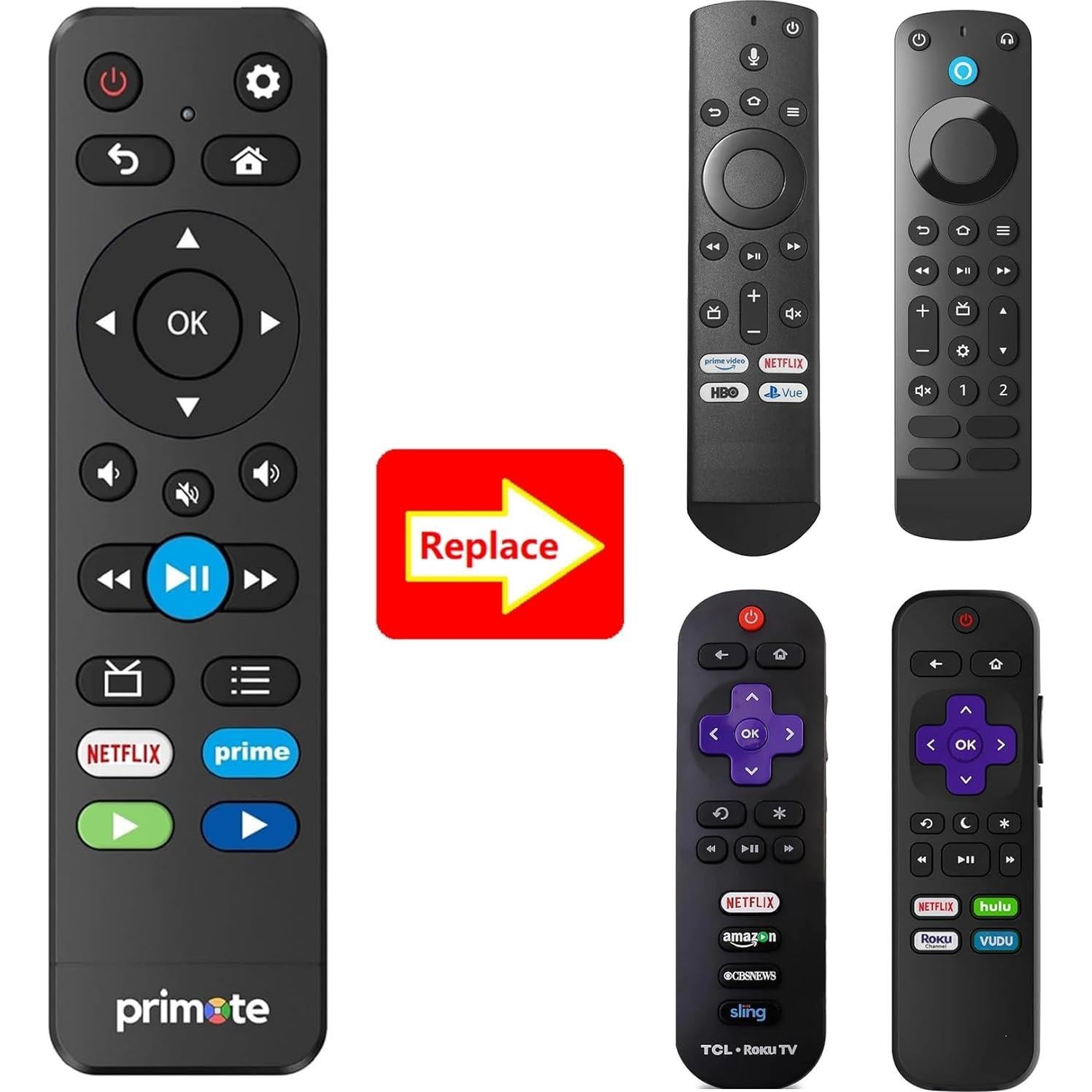Control Remoto Universal Primote Retroiluminado para SmartTV