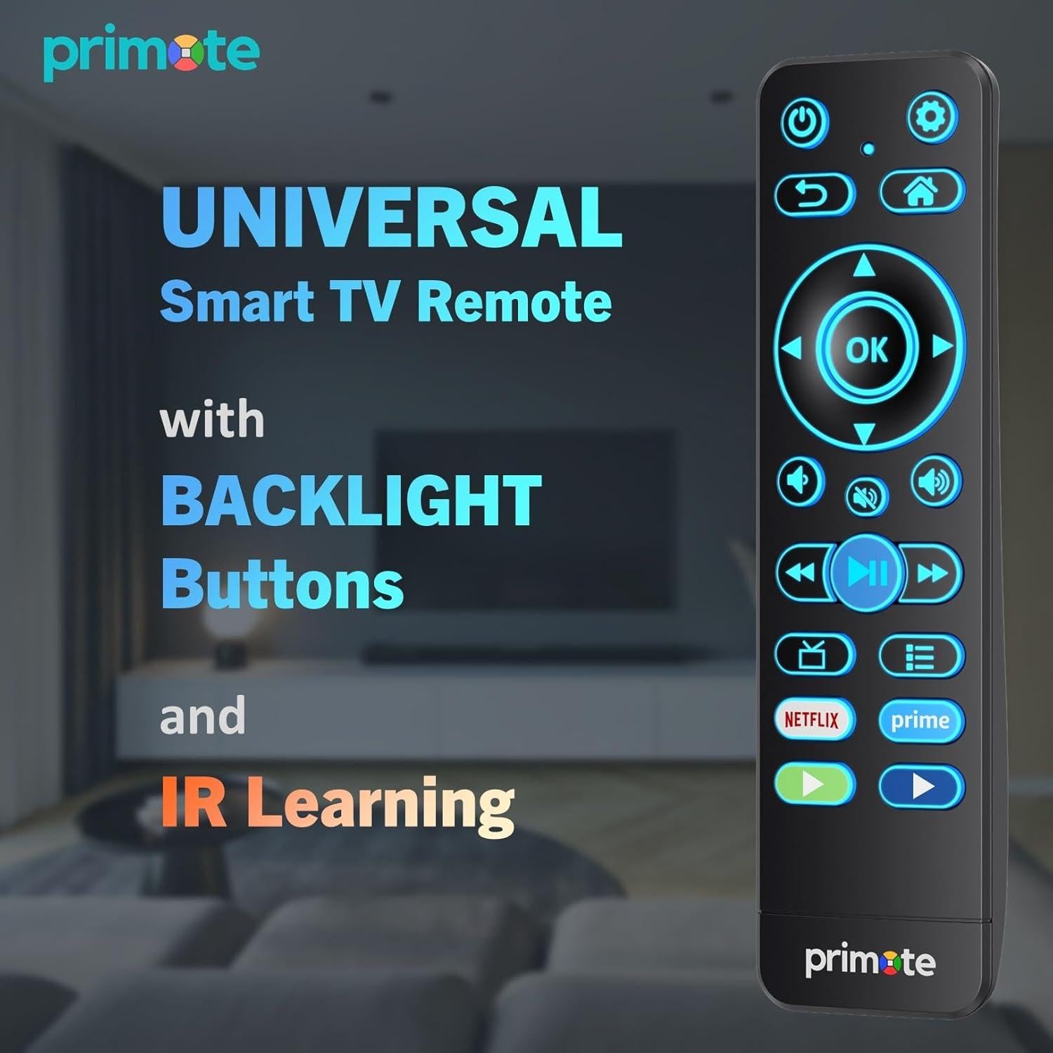 Control Remoto Universal Primote Retroiluminado para SmartTV