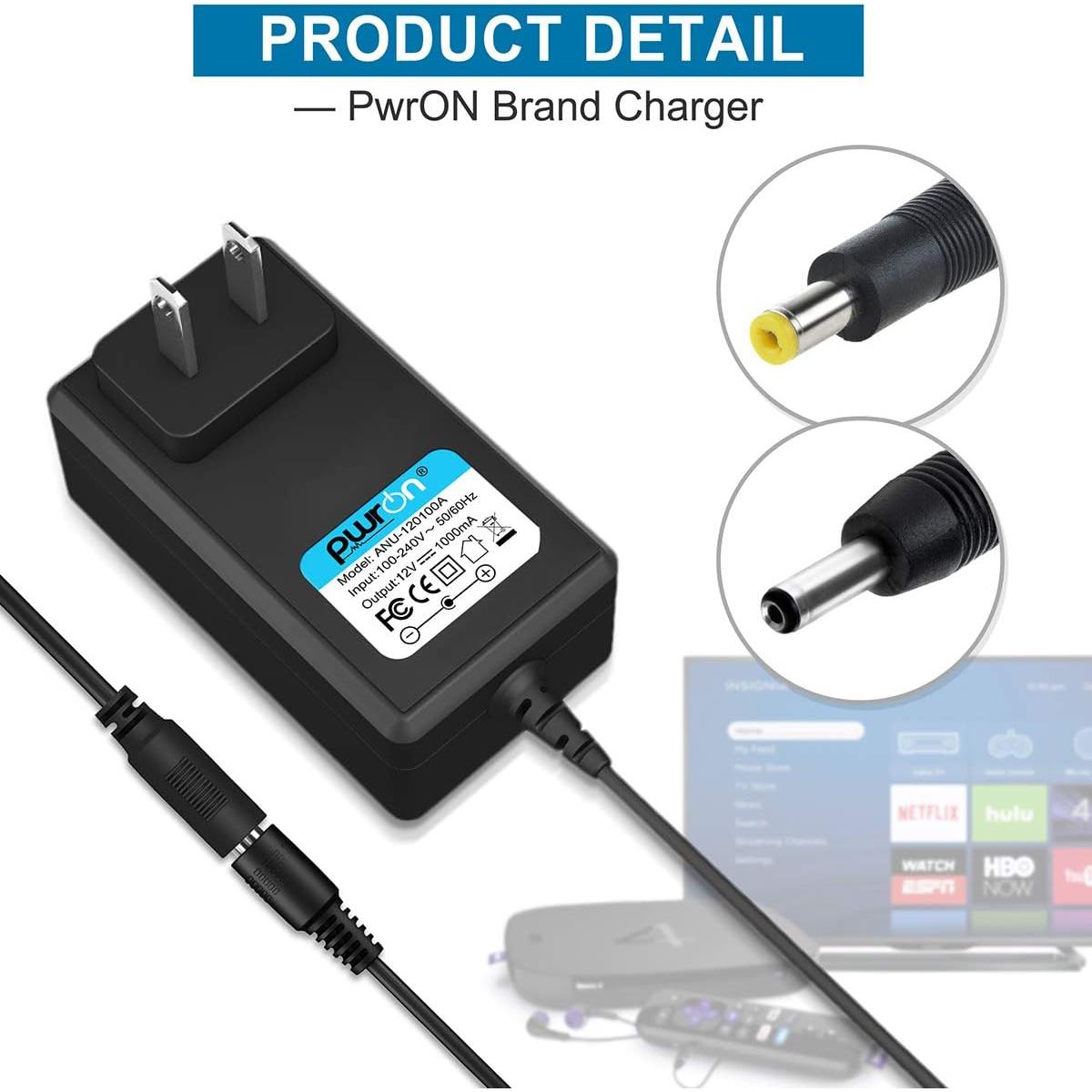 Adaptador de Alimentación PwrON 12V para Roku Ultra y Premiere