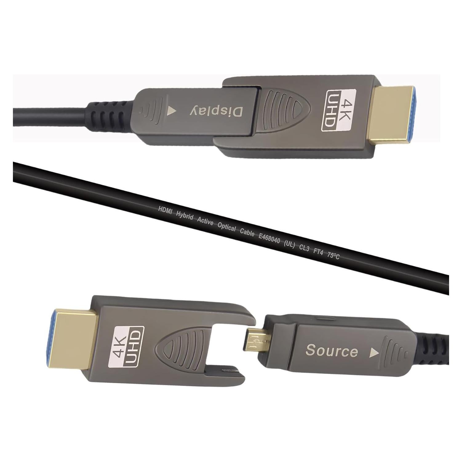 Cable HDMI 4K 18Gbps FLT 22.86m Fibra Óptica Tipo A