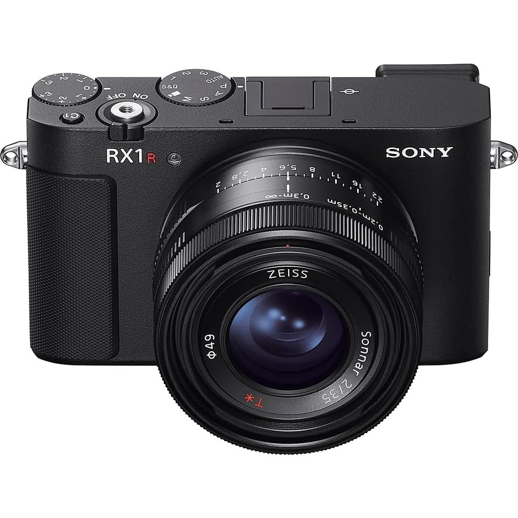 Sony RX1R III Full-Frame Premium Compact Camera Optimized with 61 MP CMOS Sensor, Sonnar T* 35mm F2 Lens, BIONZ XR™ Processor and AI-Based Subject Recognition, Bundle with Flash, Lens Filter & Case