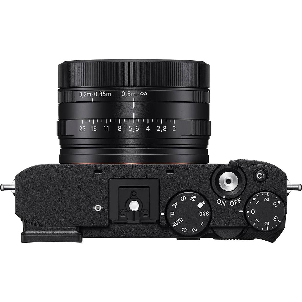 Sony RX1R III Full-Frame Premium Compact Camera Optimized with 61 MP CMOS Sensor, Sonnar T* 35mm F2 Lens, BIONZ XR™ Processor and AI-Based Subject Recognition, Bundle with Flash, Lens Filter & Case