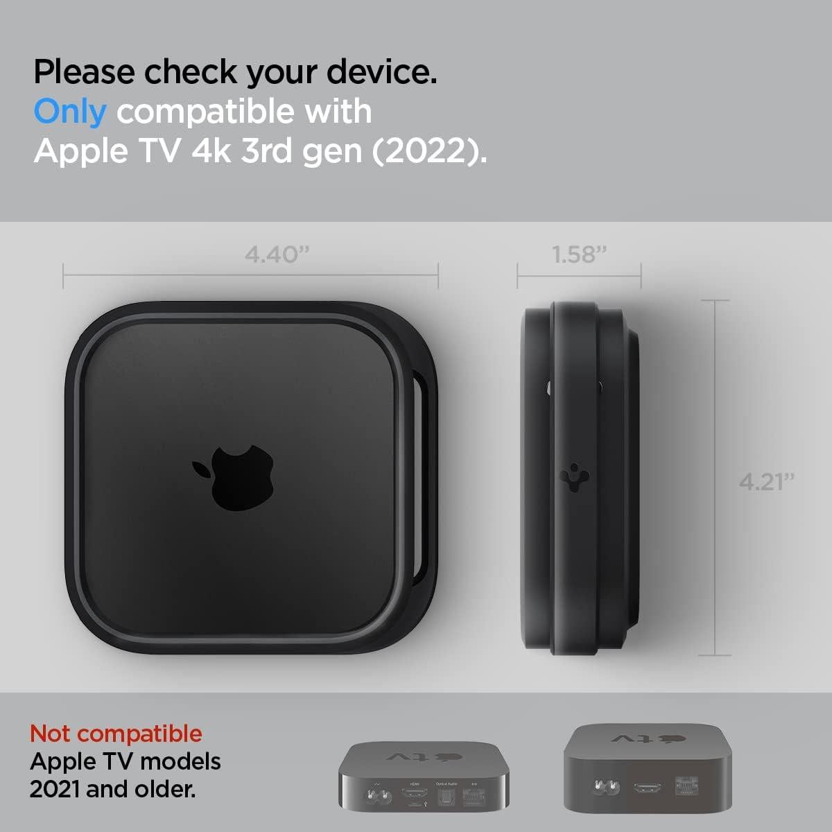 Soporte de Silicona Spigen para Apple TV 4K 3ra Generación - Negro
