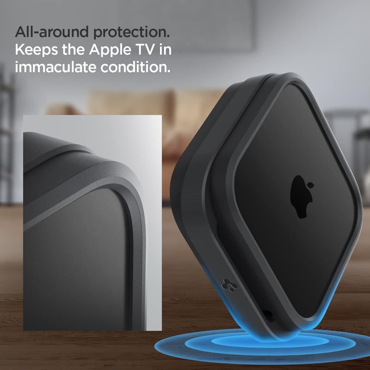 Soporte de Silicona Spigen para Apple TV 4K 3ra Generación - Negro