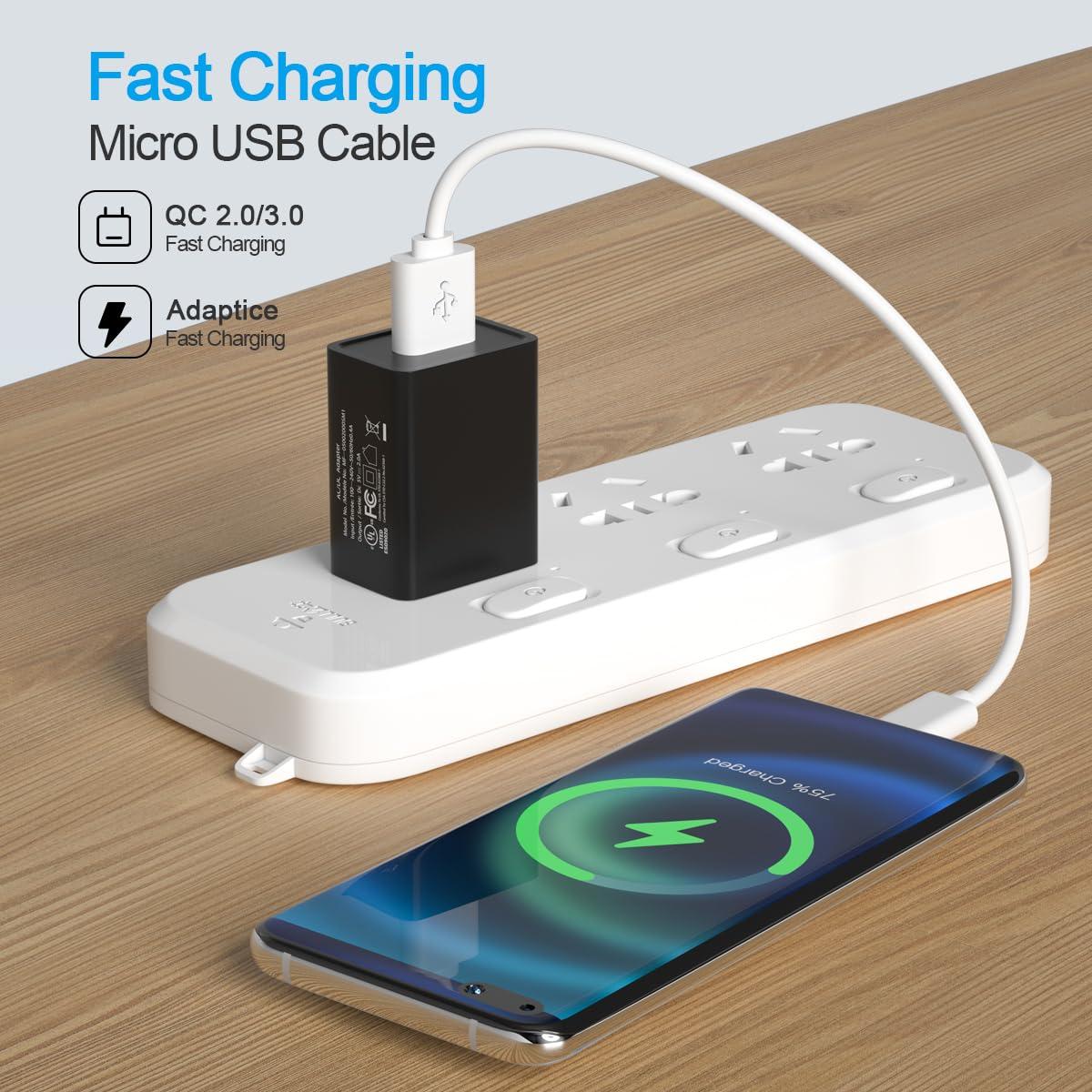 Cable Micro USB Corto 20 cm SCOVEE para Carga Rápida