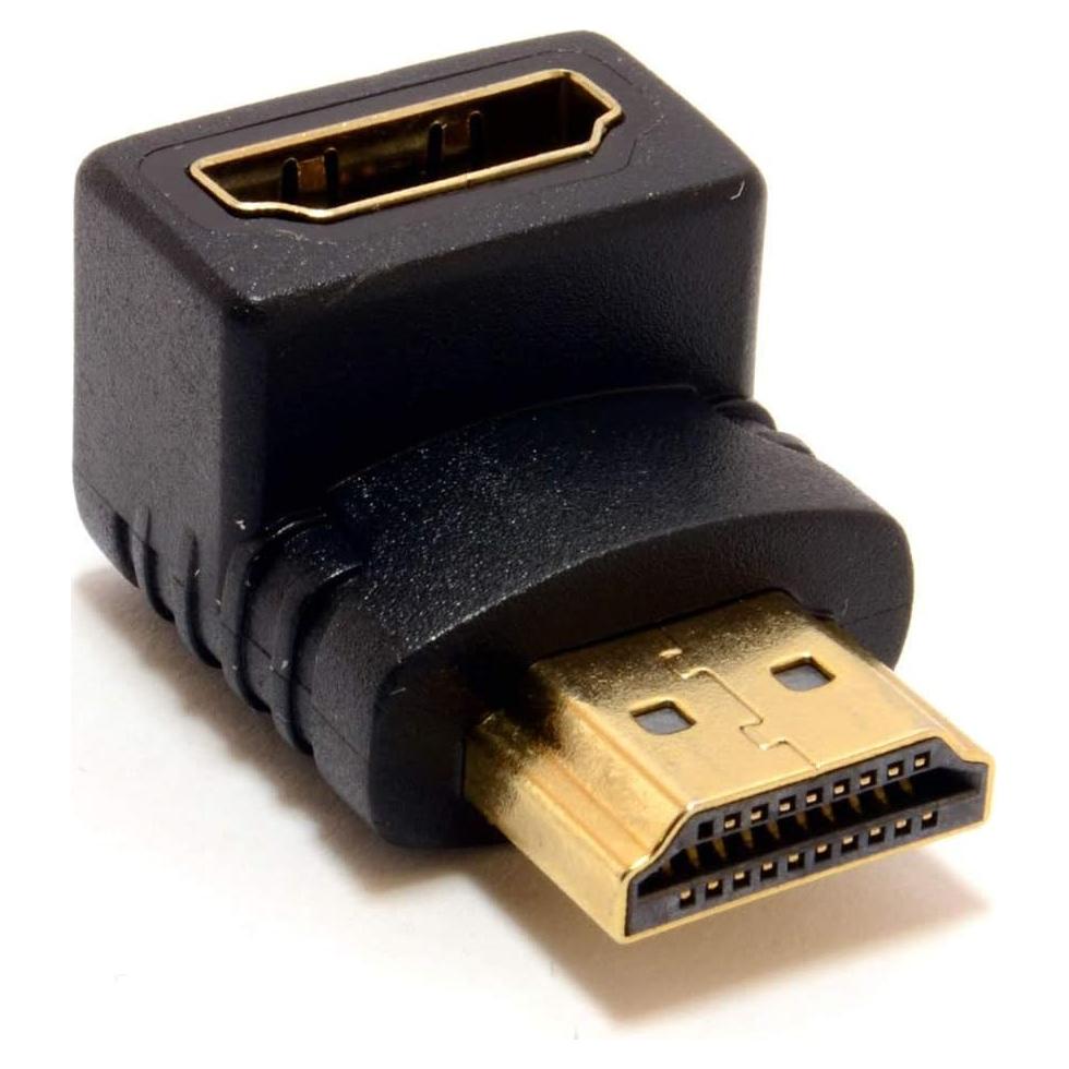 Adaptador HDMI 90 Grados Keple, Chapado en Oro, Soporta 1080p