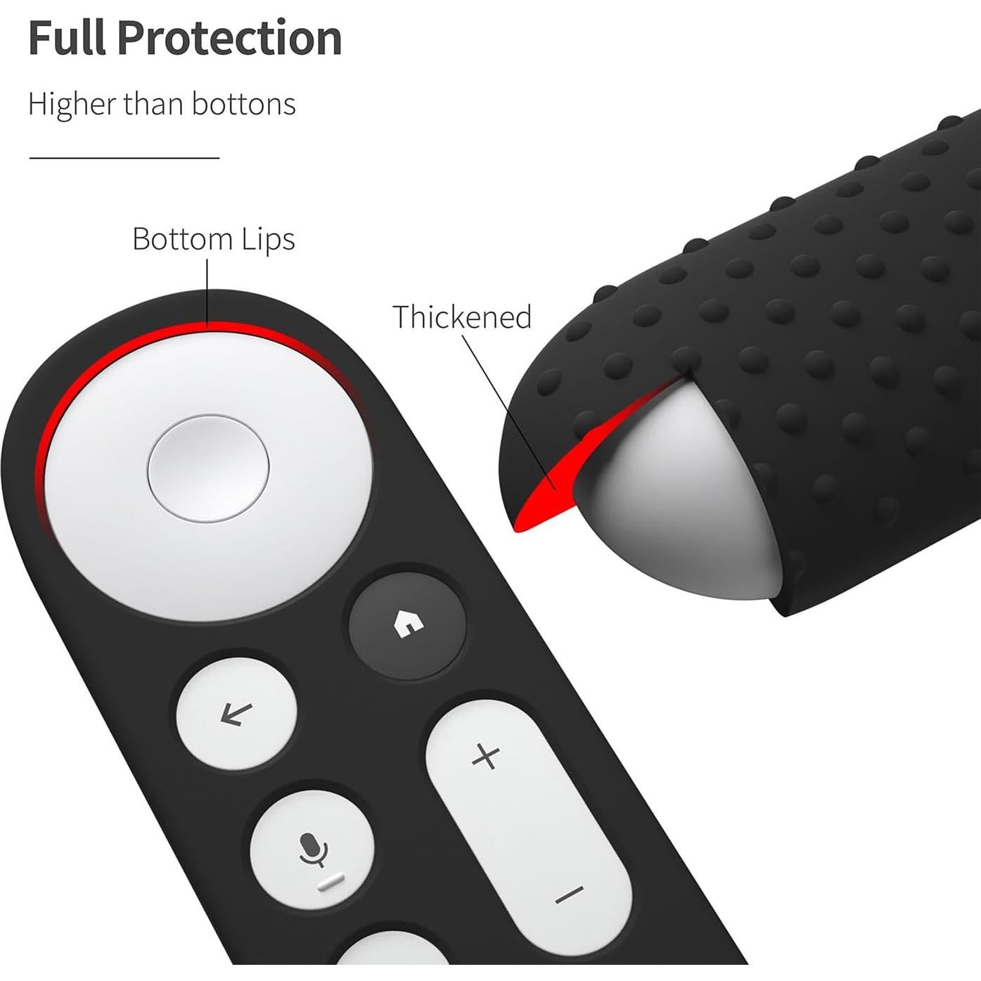 Funda de Silicona para Control Remoto Google TV 4K GY3LE Negra