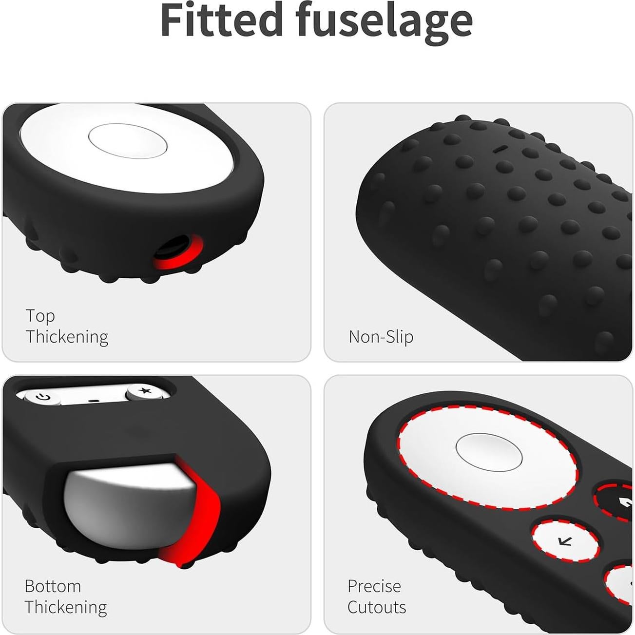 Funda de Silicona para Control Remoto Google TV 4K GY3LE Negra