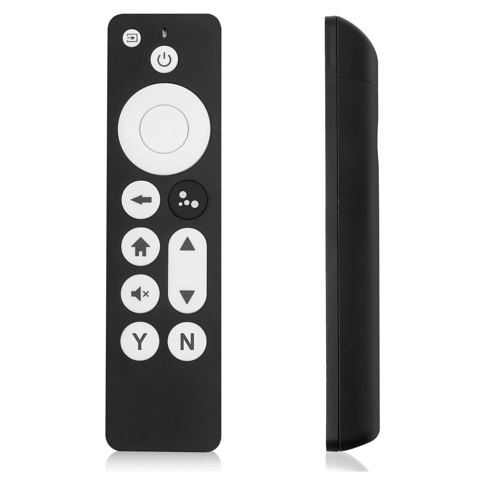 Control Remoto de Voz Qzanyee para Chromecast 4K Nieve