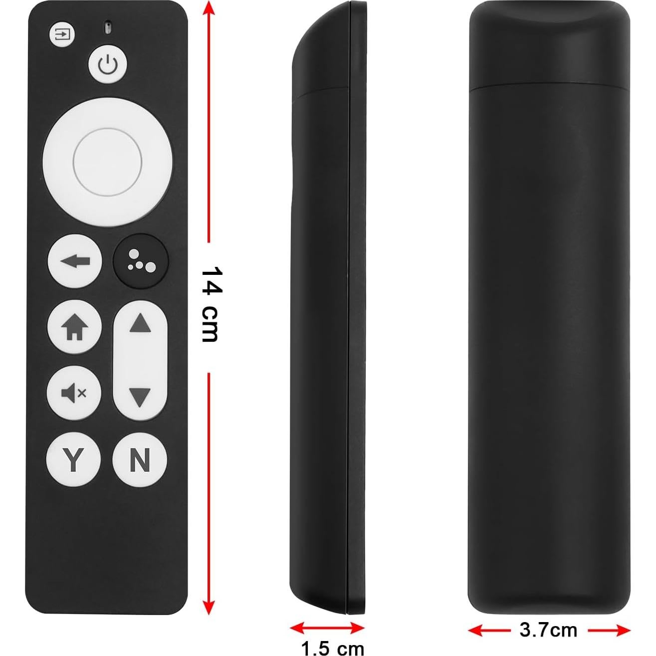 Control Remoto de Voz Qzanyee para Chromecast 4K Nieve