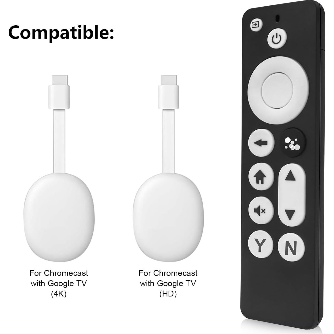 Control Remoto de Voz Qzanyee para Chromecast 4K Nieve