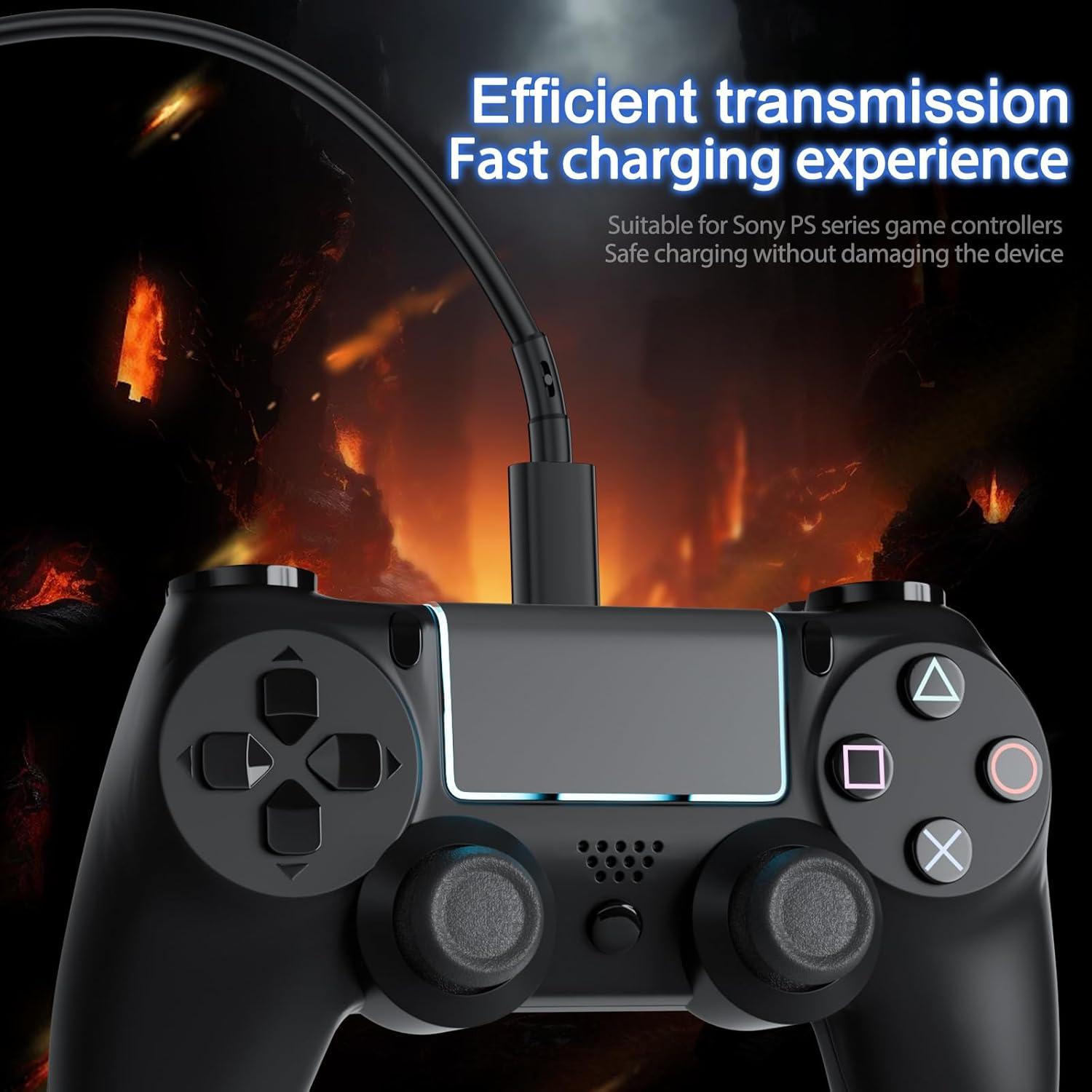 Cable Micro USB SCOVEE 3m para PS4 y Xbox One - 2 Paquetes