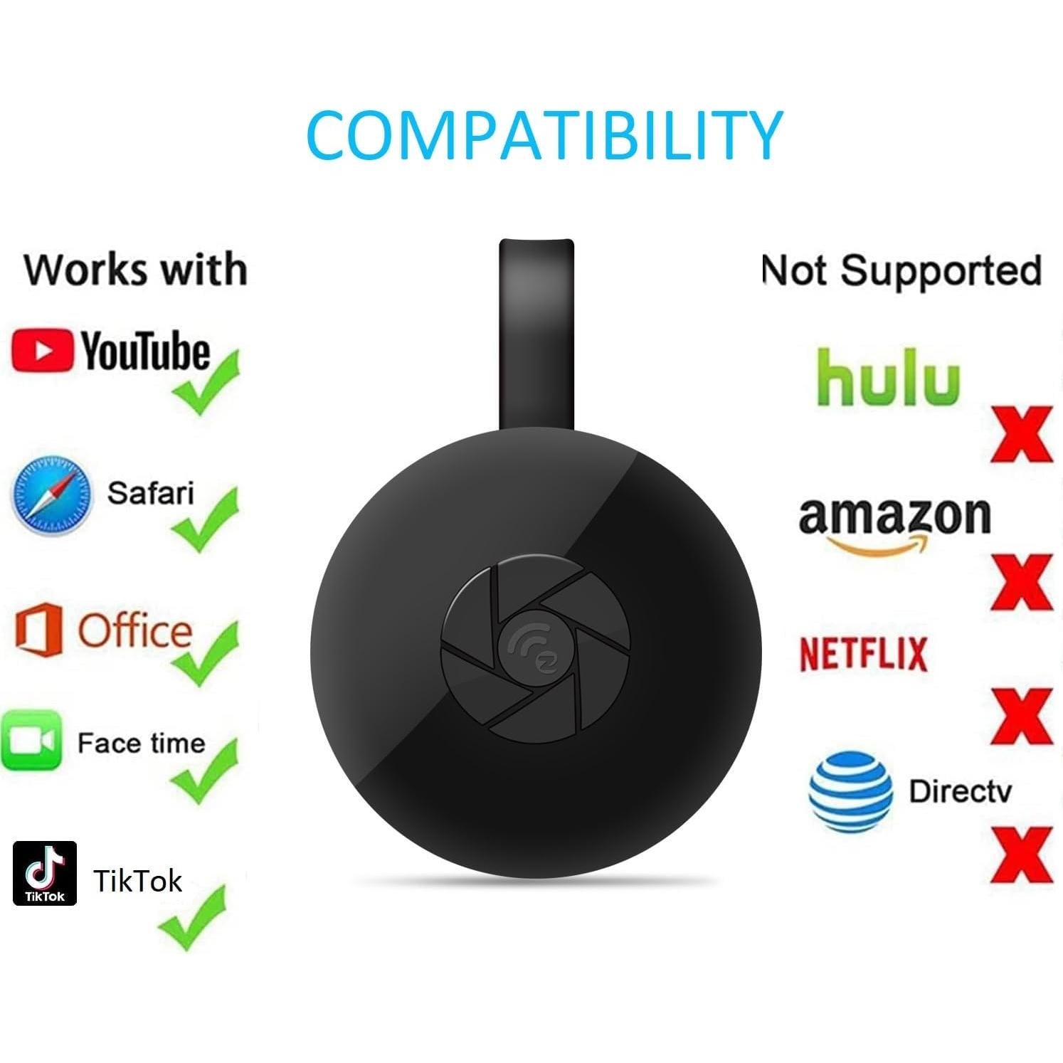 Adaptador de Pantalla Inalámbrico HD SmartSee 1080P para TV y Proyector