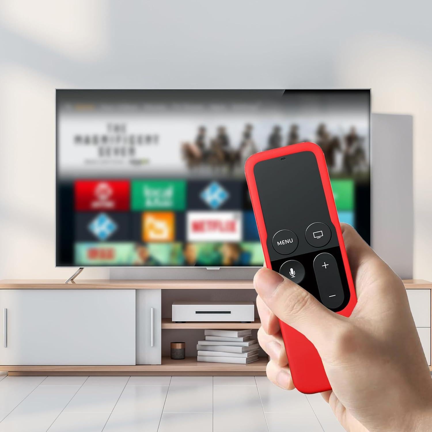 Funda de Silicona Rojo para Control Remoto Apple TV 4K/HD