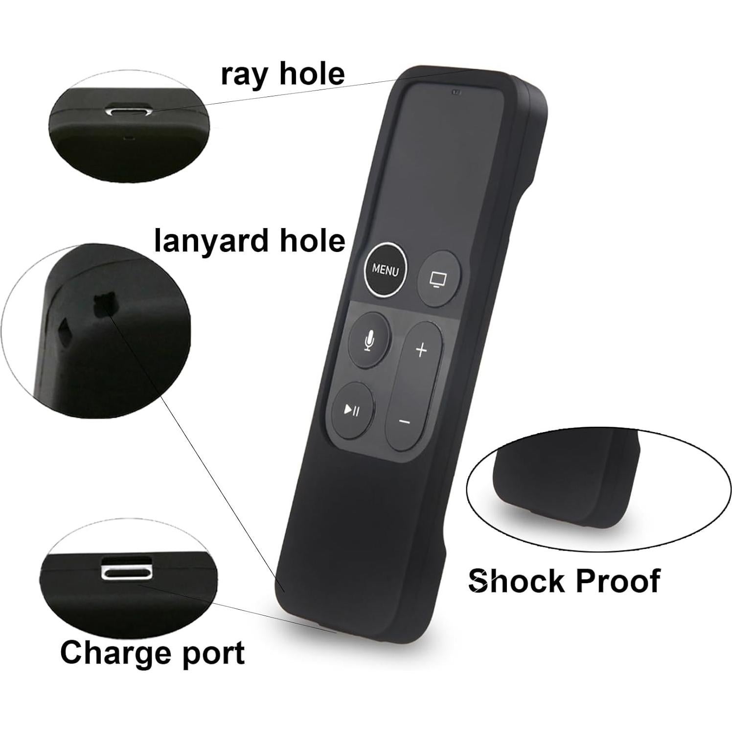 Funda de Silicona Rojo para Control Remoto Apple TV 4K/HD