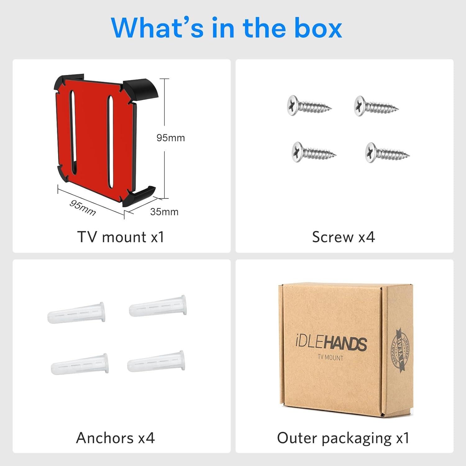 Soporte iDLEHANDS para Apple TV 4K 2022 - Montaje Pared/Techo