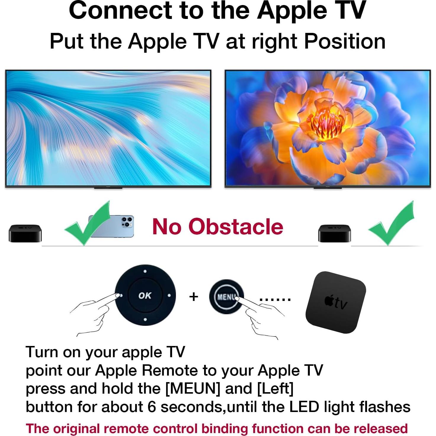 Control Remoto Reemplazo QRL para Apple TV 4K y HD