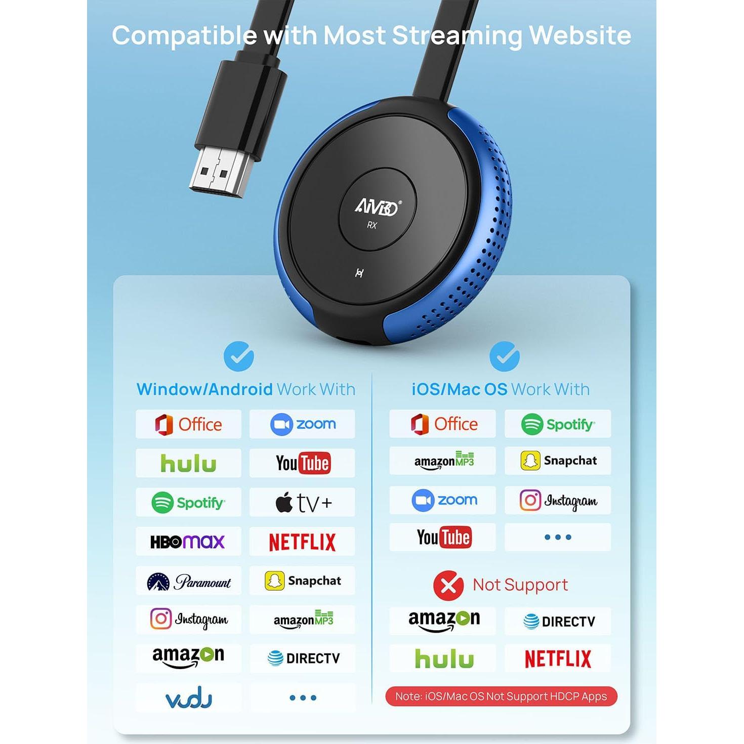 Adaptador HDMI Inalámbrico TIMBOOTECH 4K 30Hz Azul