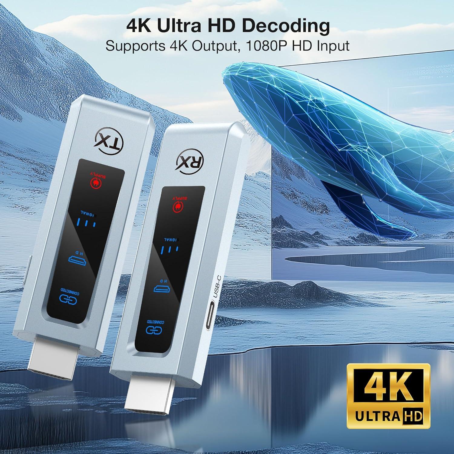 Transmisor y receptor HDMI inalámbrico BRAIDOL G03 4K Plata