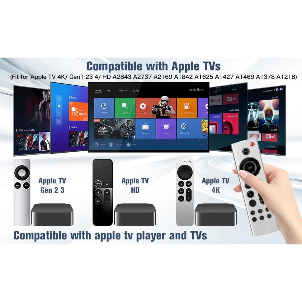 Control Remoto Universal Reemplazo Apple TV 4K - Paquete de 2
