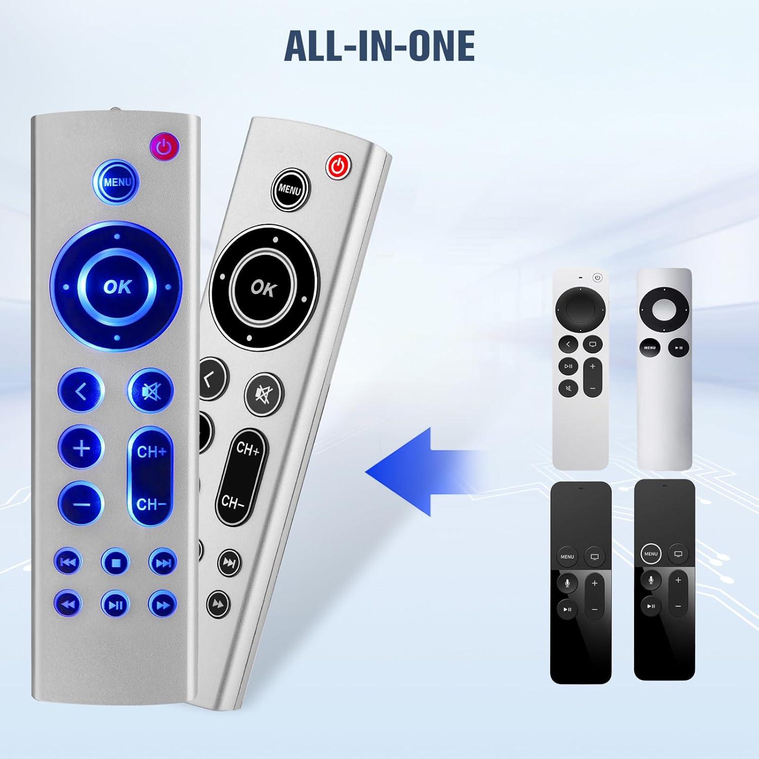Control Remoto Universal Reemplazo Apple TV 4K - Paquete de 2