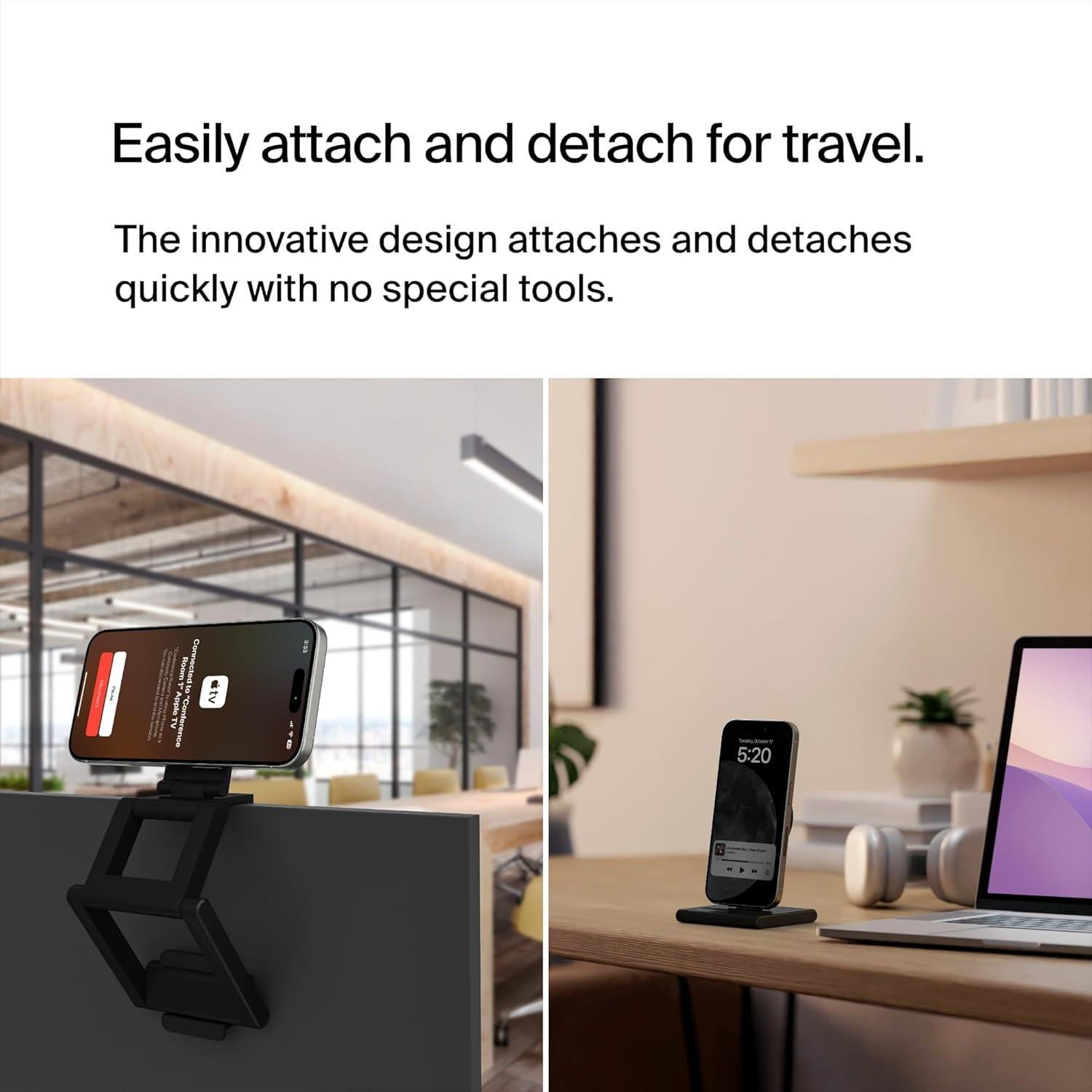 Soporte para iPhone Belkin MagSafe para Apple TV 4K - Gris