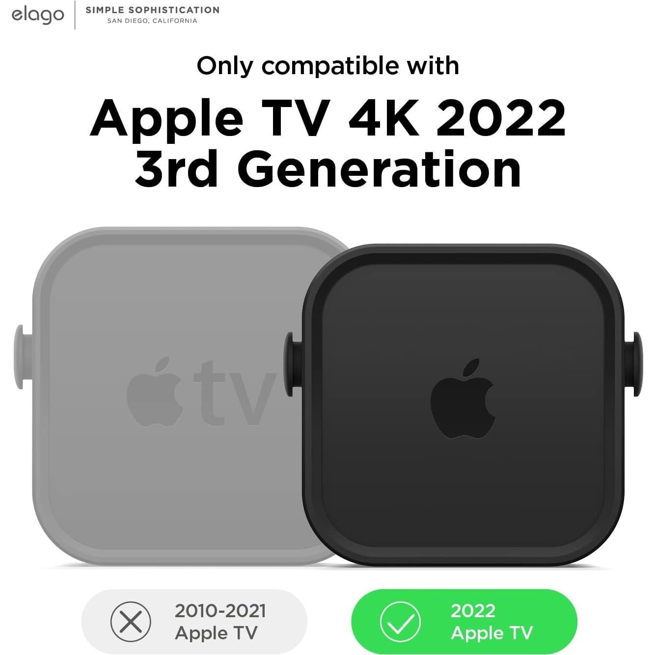 Soporte para Apple TV 4K 3ra Generación elago - Montaje Imán, Tornillo, Correa
