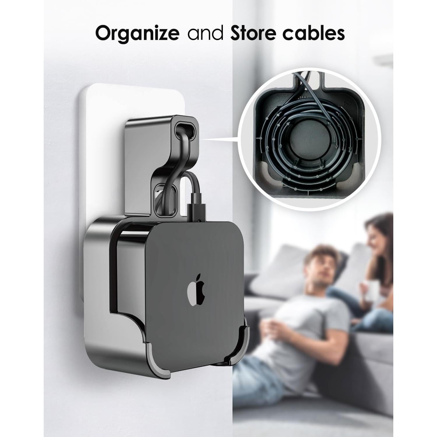 Soporte de Montaje en Pared Volport para Apple TV 4K Gen 3 - Negro