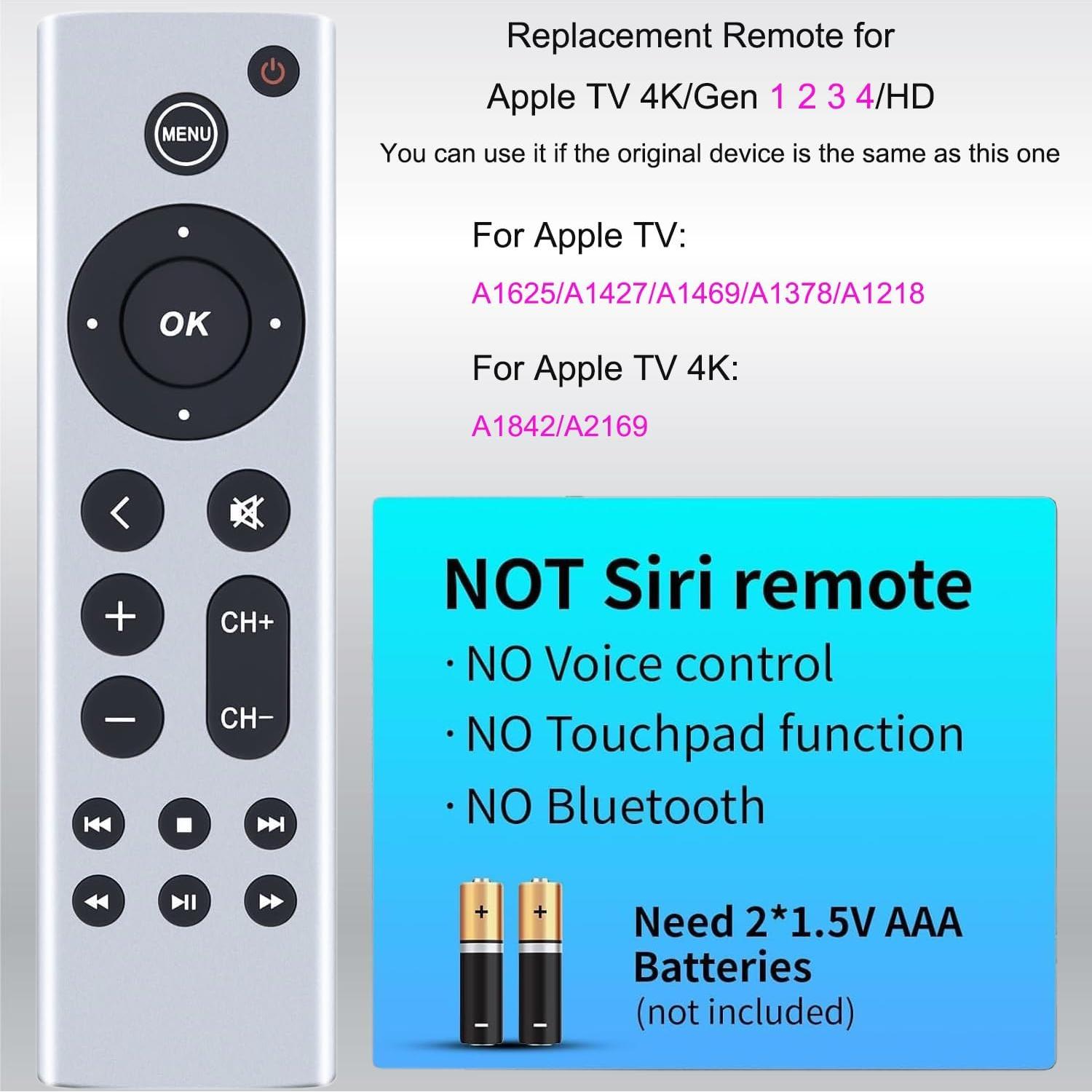 Control Remoto Universal Tynmidiya para Apple TV 4K/HD