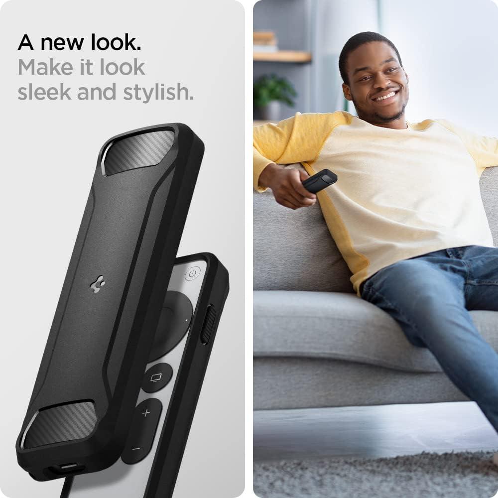 Funda Spigen para Control Remoto Siri Apple TV 2021/2022 - Negro