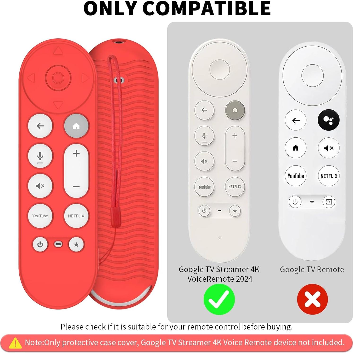 Funda de Silicona para Control Remoto Google TV 4K 2024 - 3 Pcs