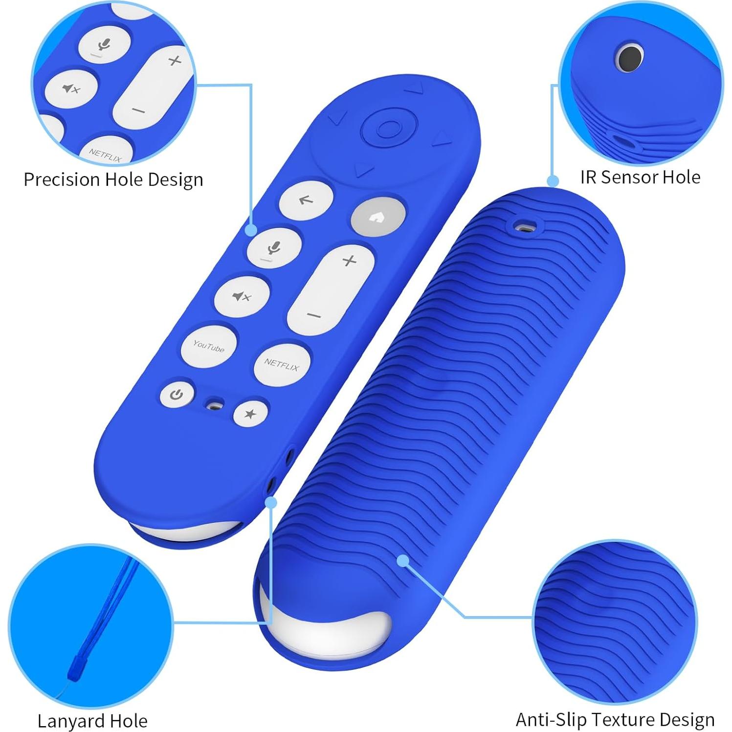 Funda de Silicona para Control Remoto Google TV 4K 2024 - 3 Pcs