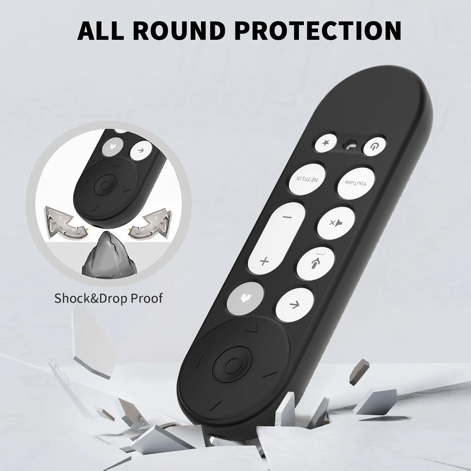 Funda de Silicona para Control Remoto Google TV 4K 2024 - 3 Pcs