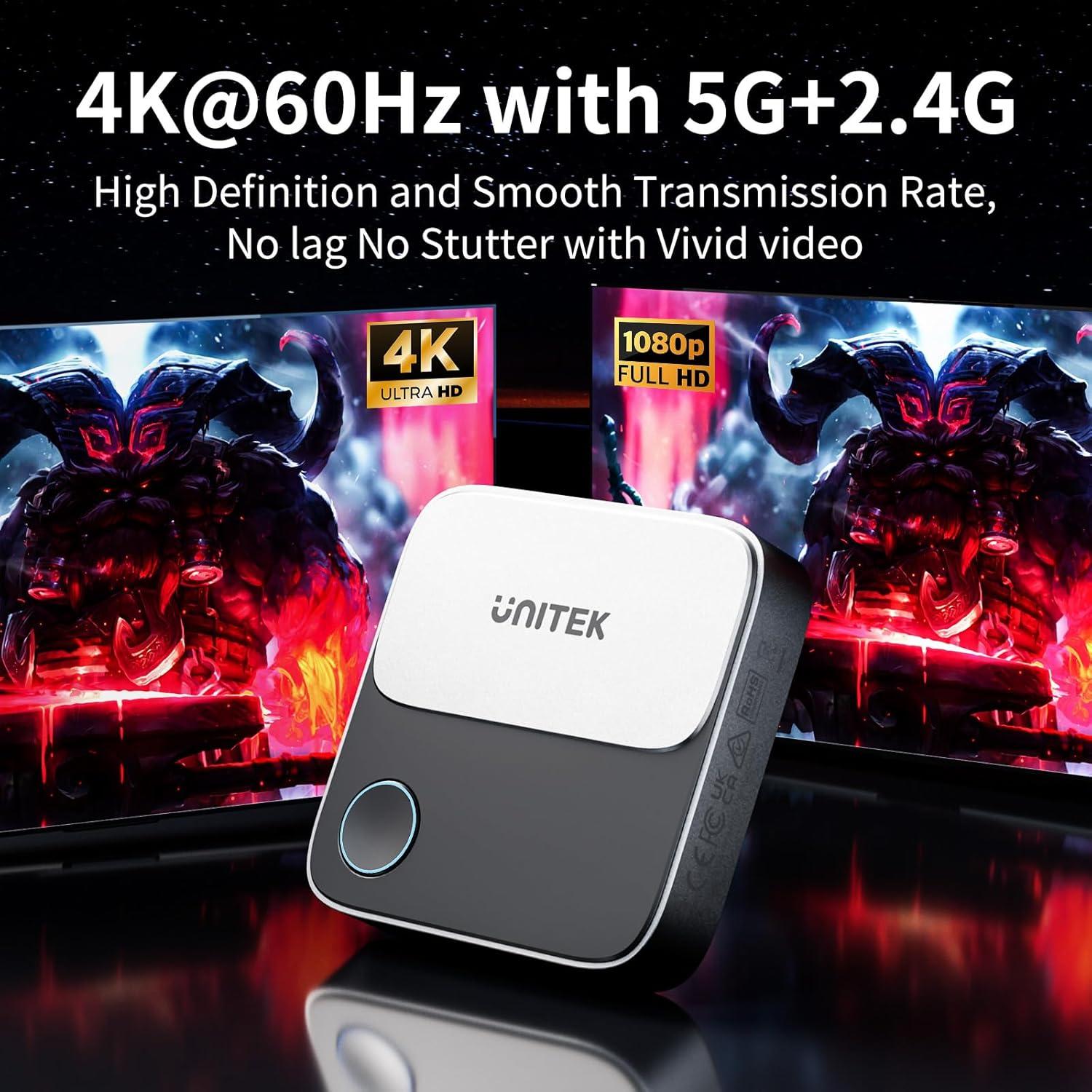 Adaptador Dongle Inalámbrico HDMI Unitek R36 4K 60Hz