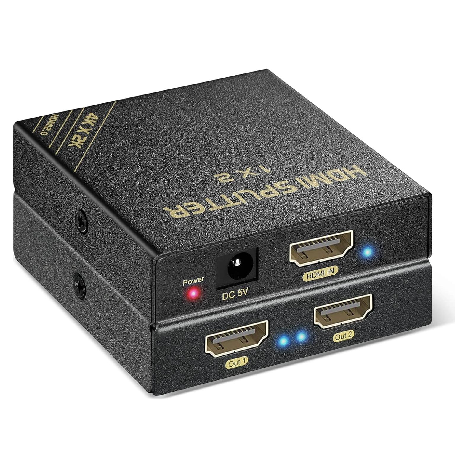Divisor HDMI 1x2 HBAVLINK 4K 60Hz - Compatible PS5, Apple TV
