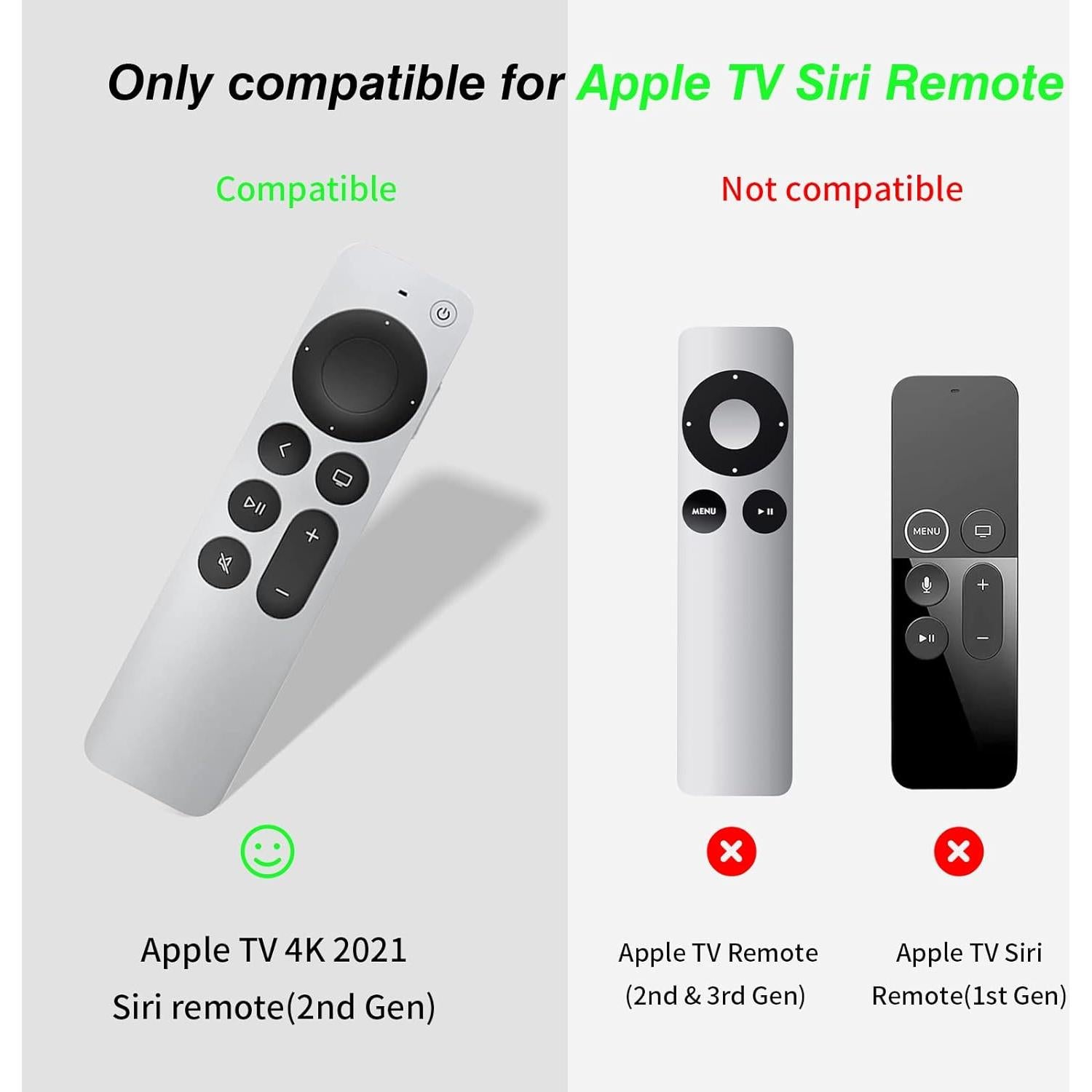 Funda Protectora Transparente GEITOO para Apple TV 4K Siri Remote