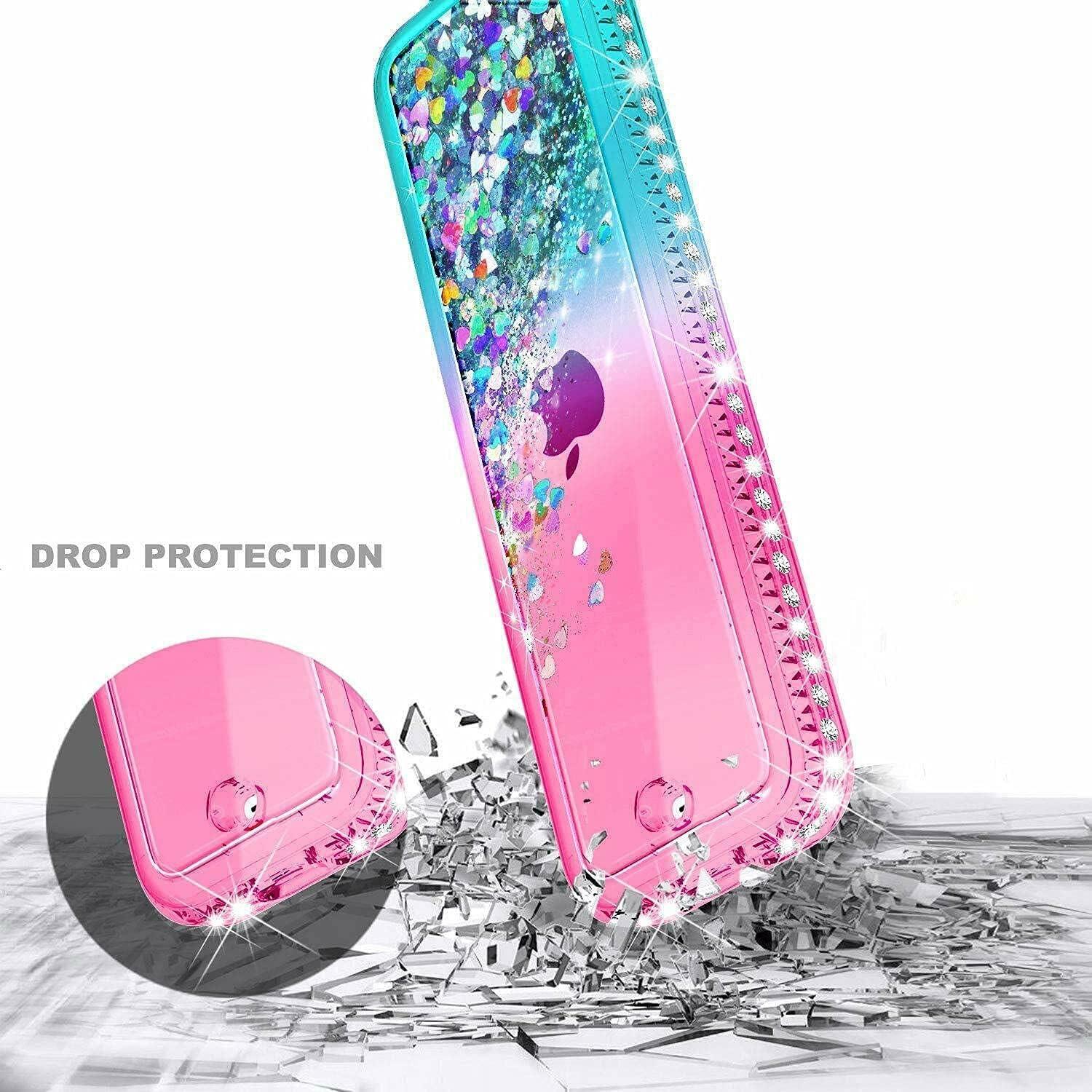 Funda Brillante NZND para Apple TV 4K/HD Siri Remote Rosa/Aqua