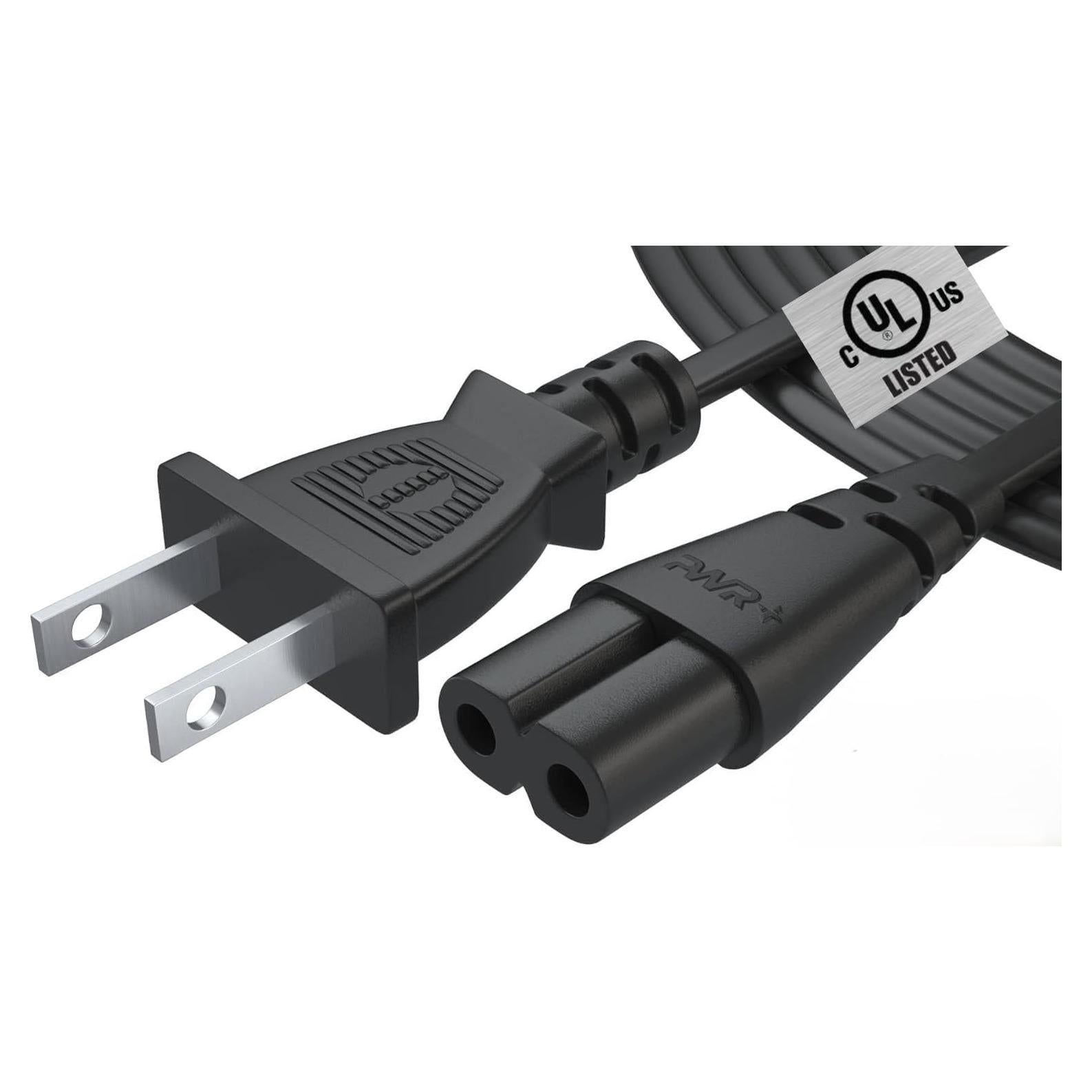 Cable de Alimentación de TV PWR+ 3.66m 2 Clavijas UL Certificado