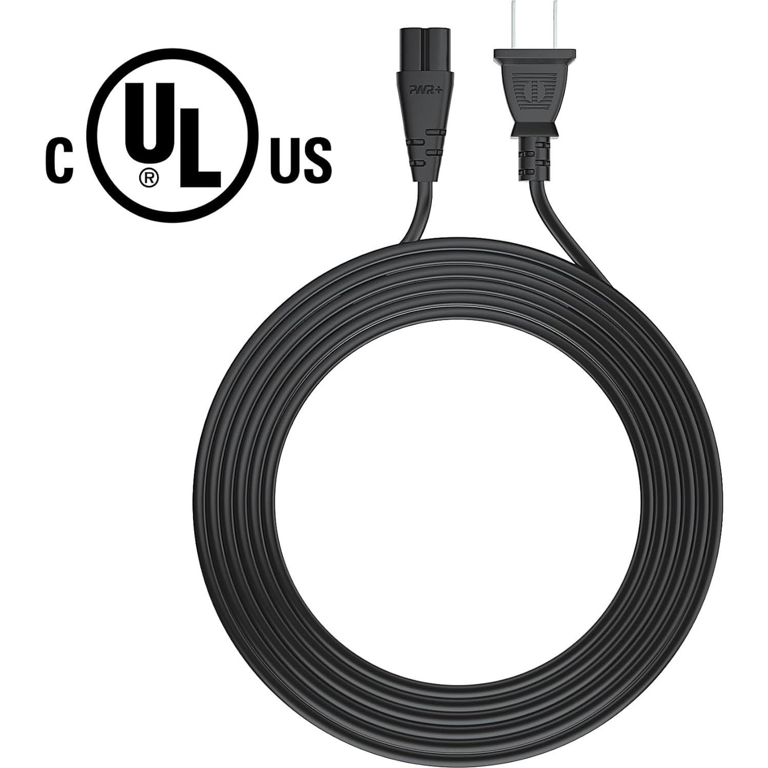 Cable de Alimentación de TV PWR+ 3.66m 2 Clavijas UL Certificado