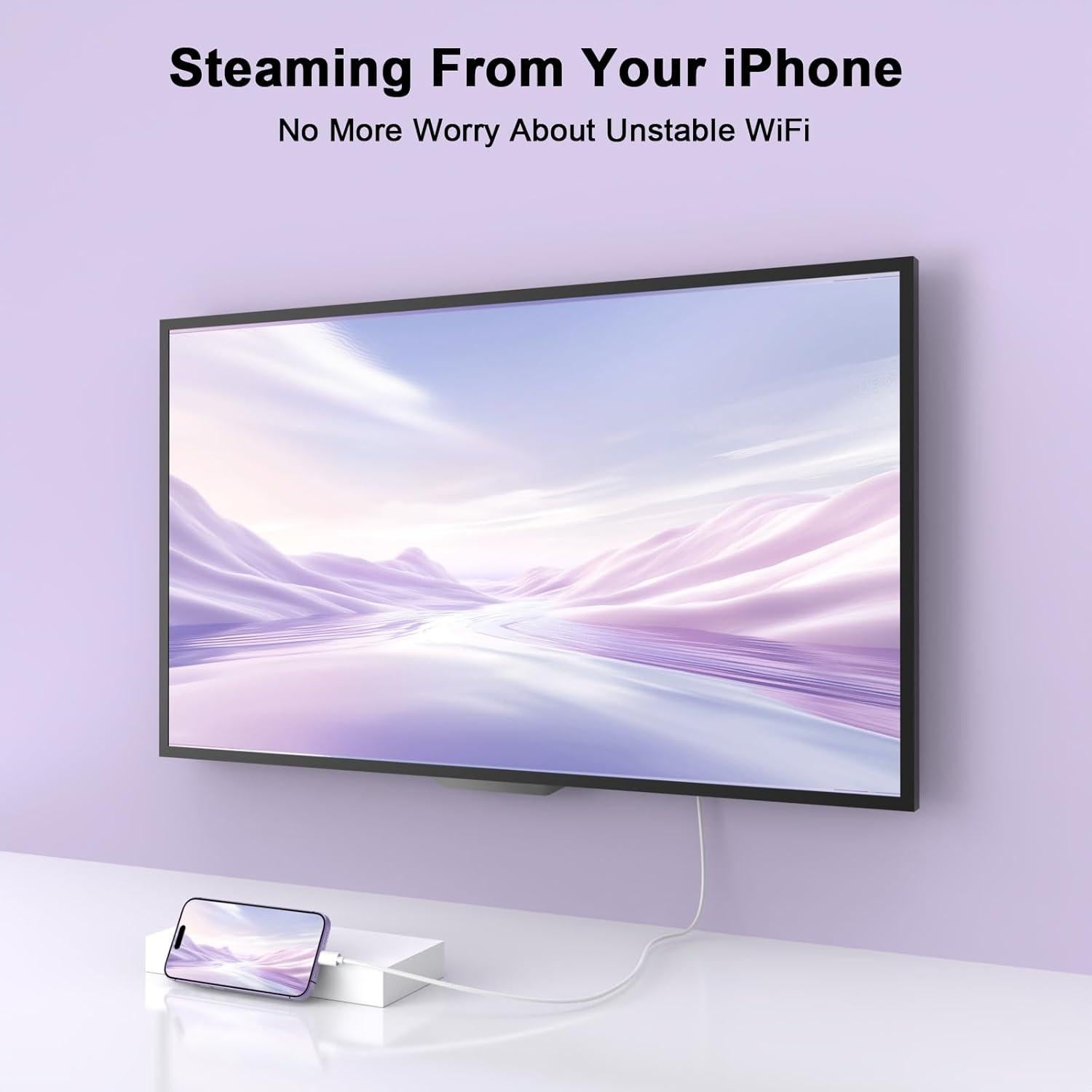 Adaptador USB C a HDMI 4K 60Hz esbeecables 6FT para iPhone