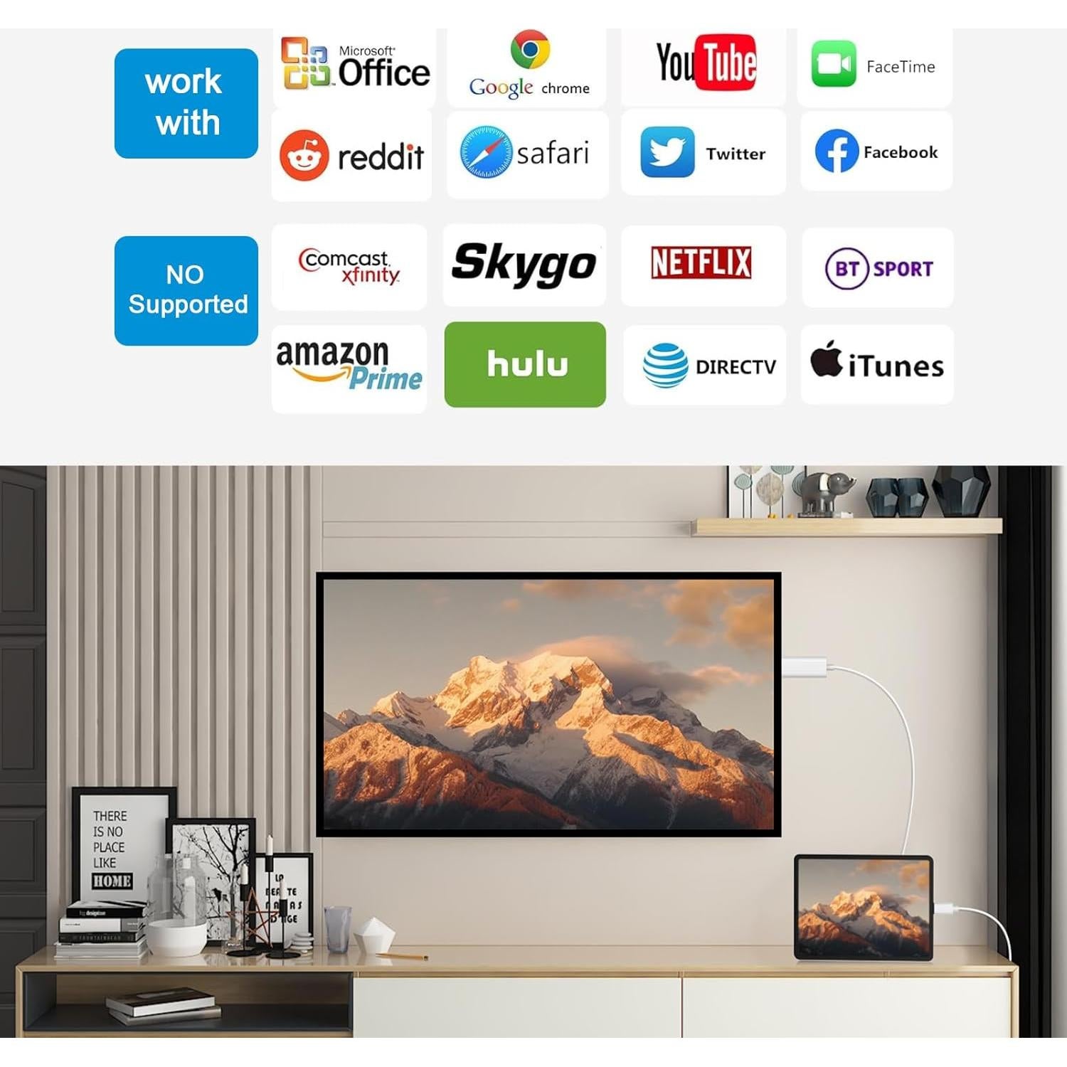 Adaptador USB C a HDMI 4K 60Hz esbeecables 6FT para iPhone
