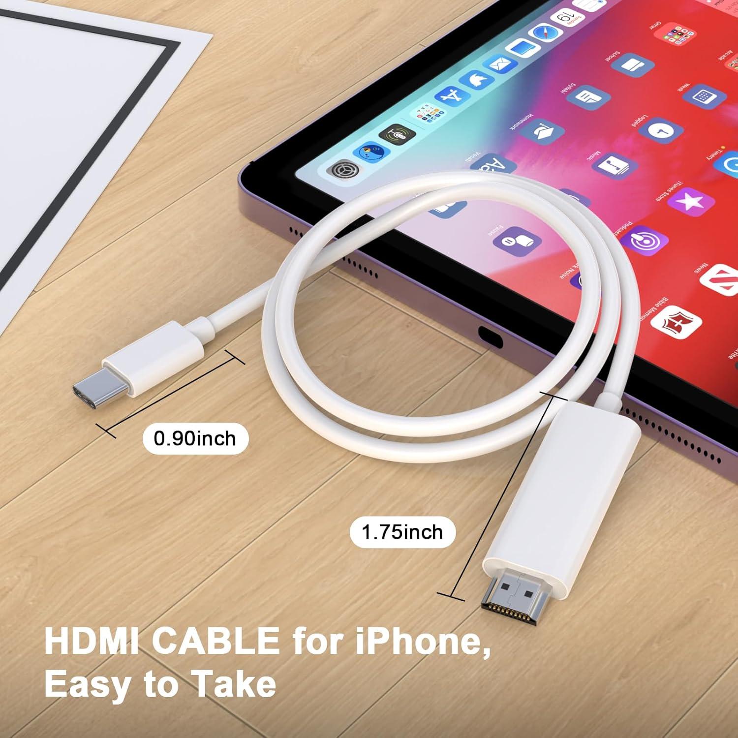 Adaptador USB C a HDMI 4K 60Hz esbeecables 6FT para iPhone